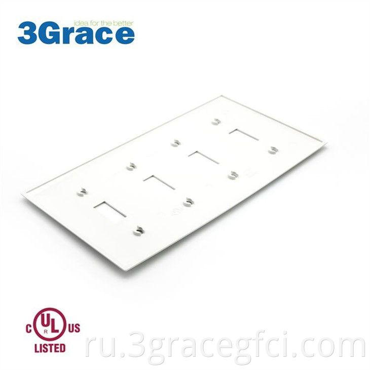 4 Gang White Switch Cover5